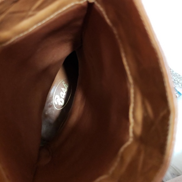 Vintage Bass Woven Riding Boots Size 6N Cognac - Picture 8 of 8